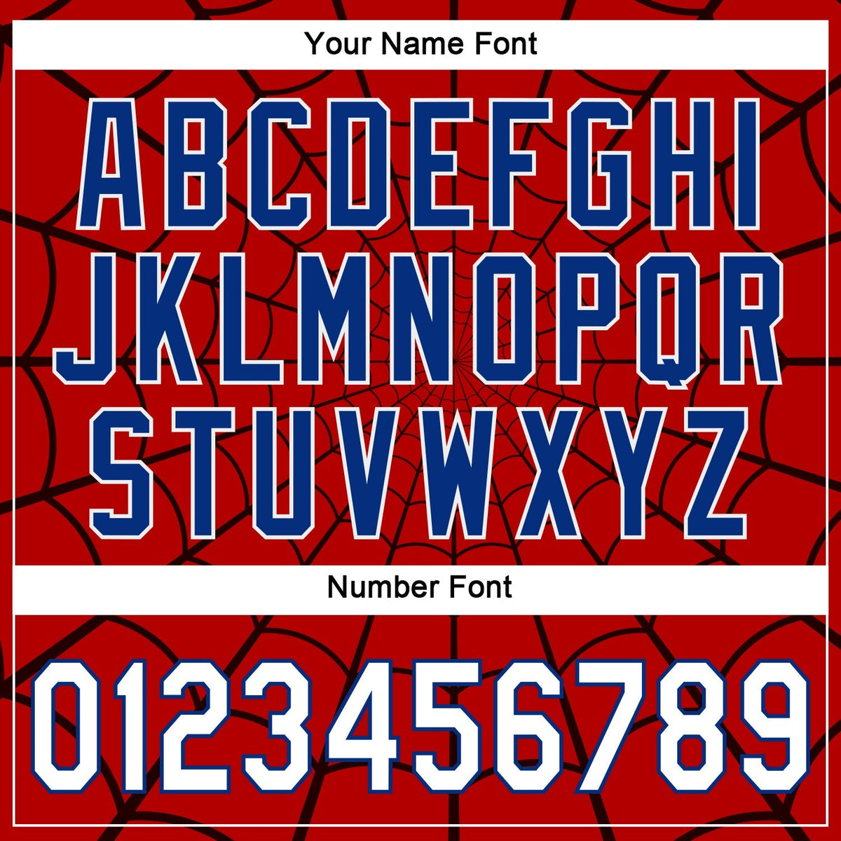 Custom Baseball Jersey - Red White-Royal 3D Pattern Design Spider Web