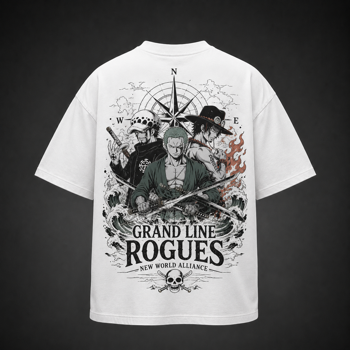 Roronoa Zoro One Piece Anime Graphic Tee - Grand Line Rogues
