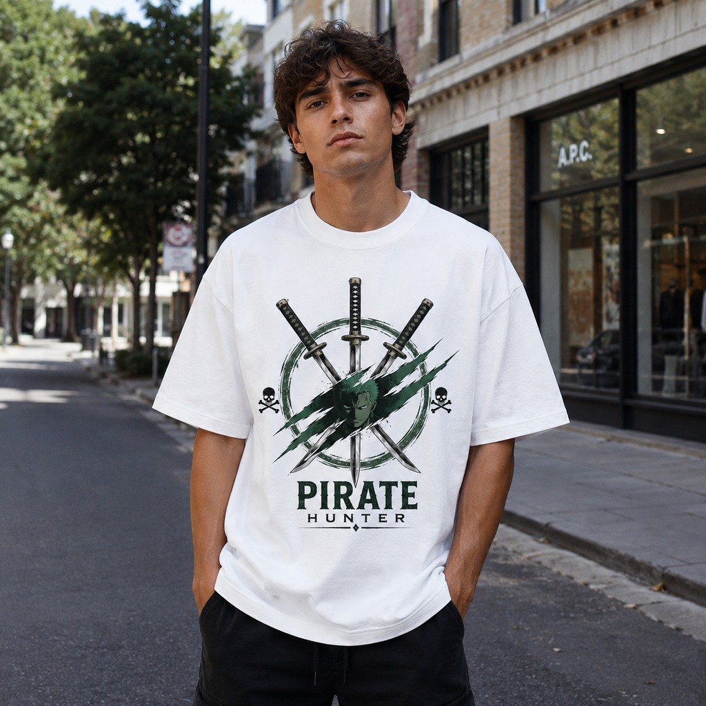 Roronoa Zoro One Piece Anime Graphic Tee - Three Sword Style