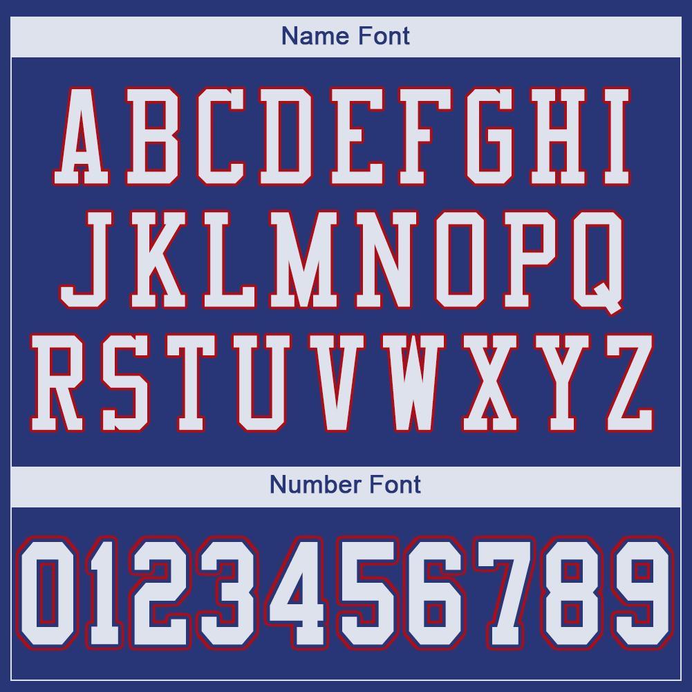 Custom Football Jersey - Royal White-Red Mesh - Style Royal0001