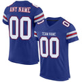 Custom Football Jersey - Royal White-Red Mesh - Style Royal0001