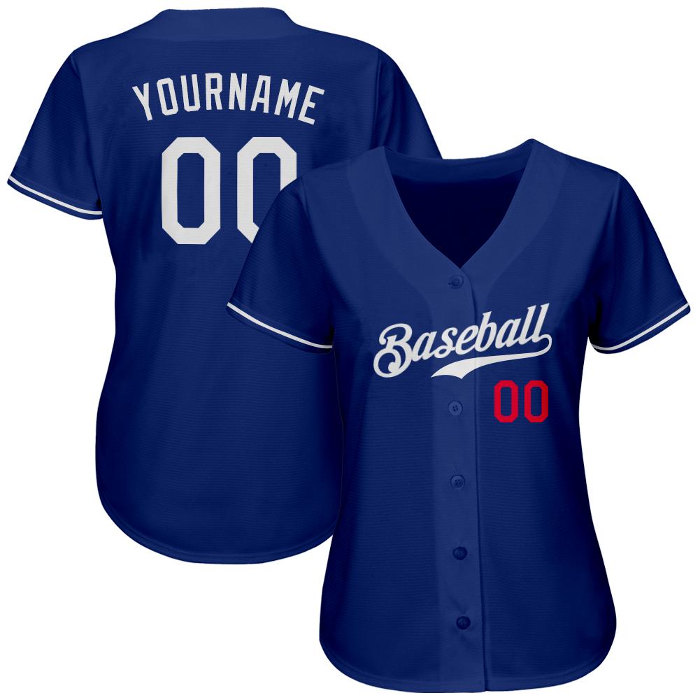 Custom Baseball Jersey - Royal White-Red - Style Royal0015