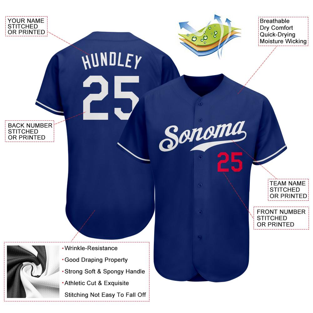 Custom Baseball Jersey - Royal White-Red - Style Royal0015