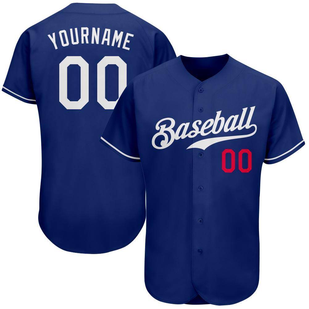 Custom Baseball Jersey - Royal White-Red - Style Royal0015
