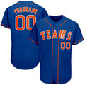 Custom Baseball Jersey - Royal Orange-White