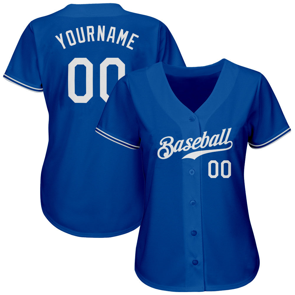 Custom Baseball Jersey - Royal White - Style Royal0034