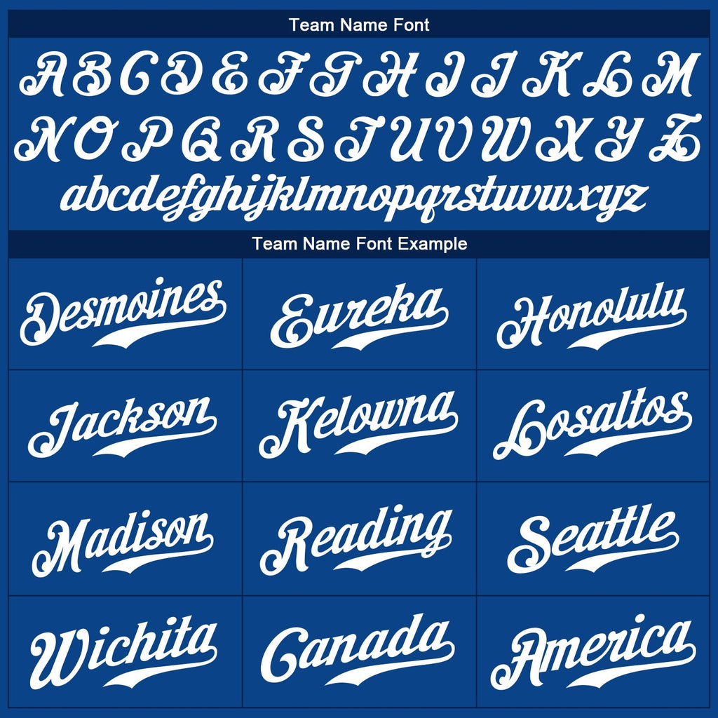 Custom Baseball Jersey - Royal White - Style Royal0034