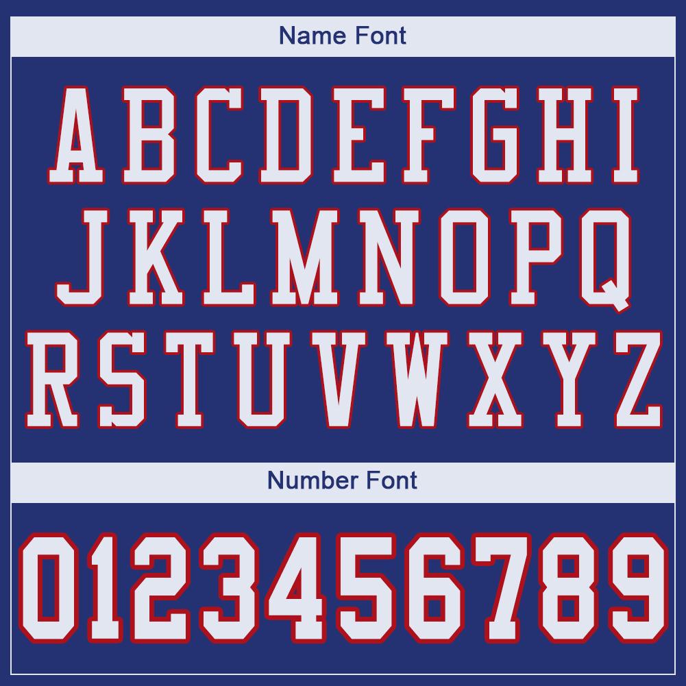 Custom Football Jersey - Royal White-Red Mesh - Style Royal0036