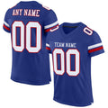 Custom Football Jersey - Royal White-Red Mesh - Style Royal0036