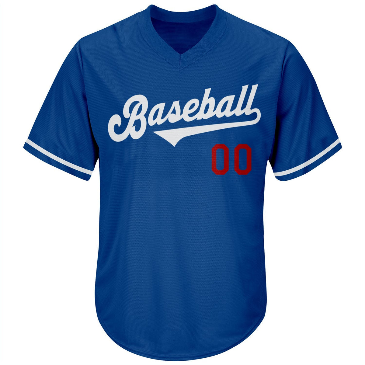 Custom Baseball Jersey - Royal White-Red Throwback Rib-Knit