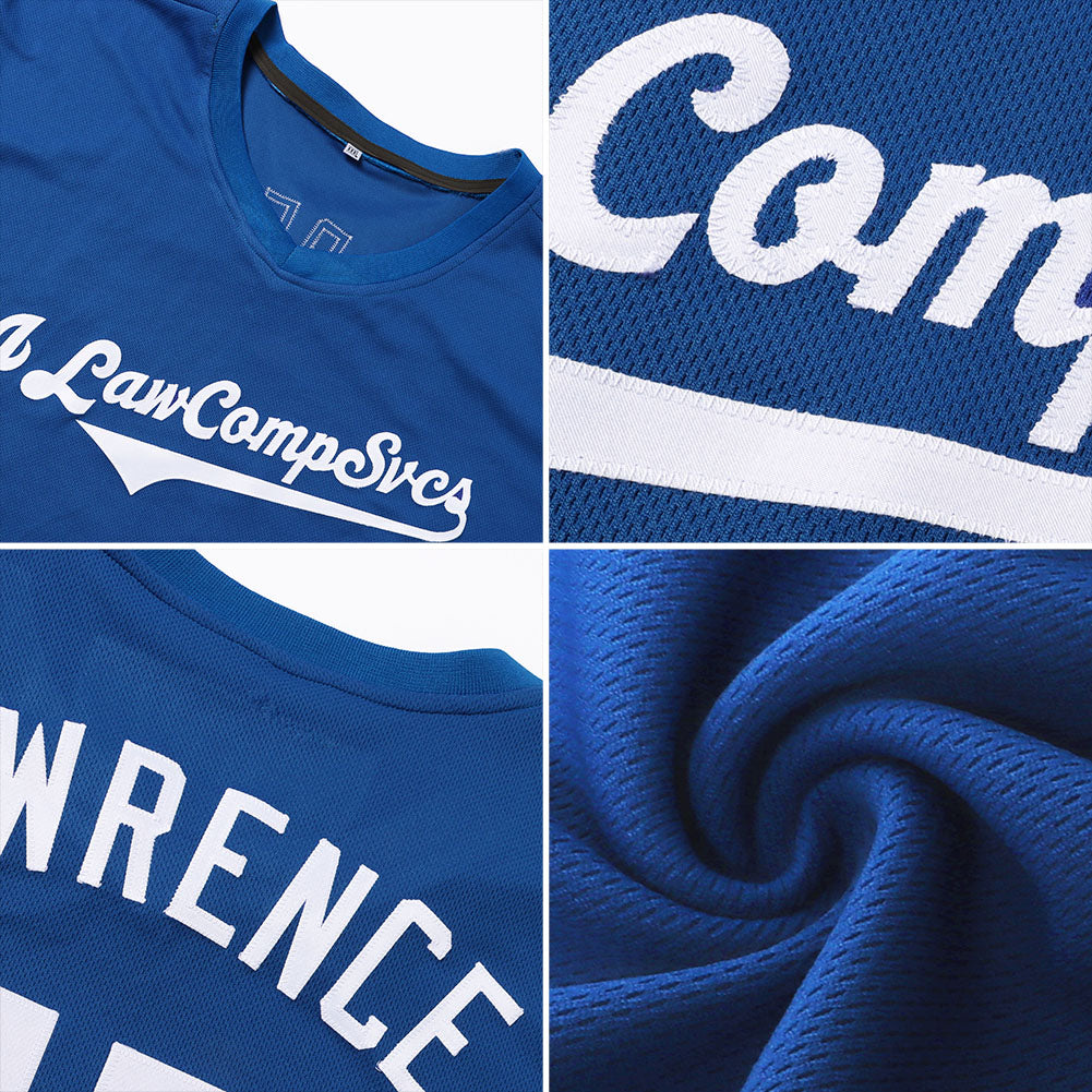 Custom Baseball Jersey - Royal White-Red Throwback Rib-Knit
