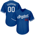 Custom Baseball Jersey - Royal White-Red Throwback Rib-Knit