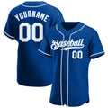 Custom Baseball Jersey - Royal White-Light Blue