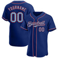 Custom Baseball Jersey - Royal Light Blue-Red