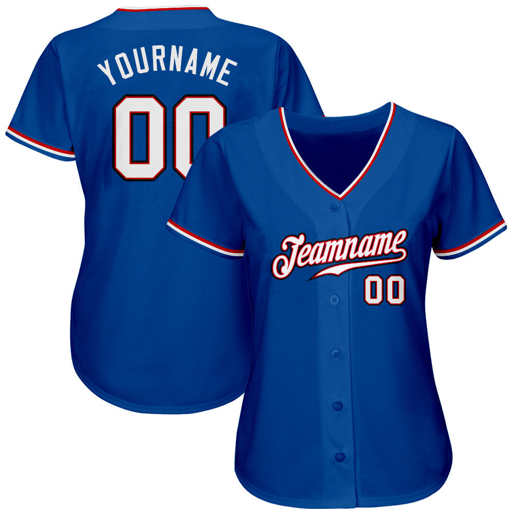 Custom Baseball Jersey - Royal White-Red - Style Royal0072