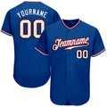 Custom Baseball Jersey - Royal White-Red - Style Royal0072