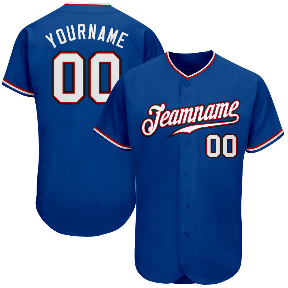 Custom Baseball Jersey - Royal White-Red - Style Royal0072