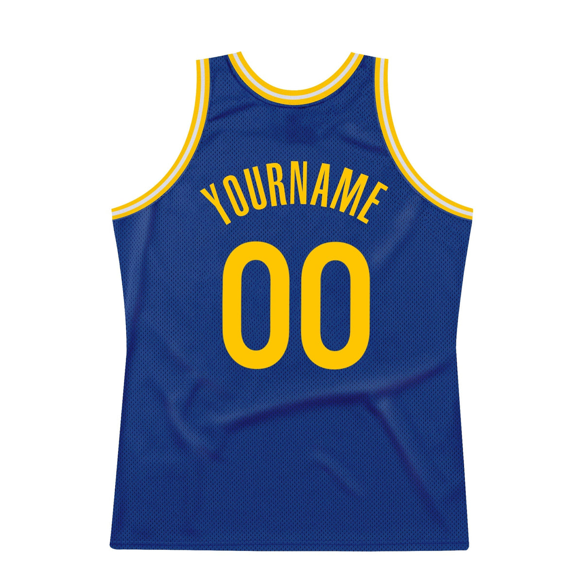 Custom Basketball Jersey - Royal Gold-White Throwback - Style Royal0106