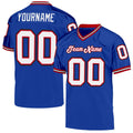 Custom Football Jersey - Royal White-Red Mesh Throwback - Style Royal0152