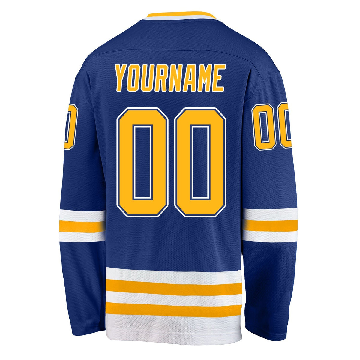Custom Hockey Jersey - Royal Gold-White - Style Royal0193