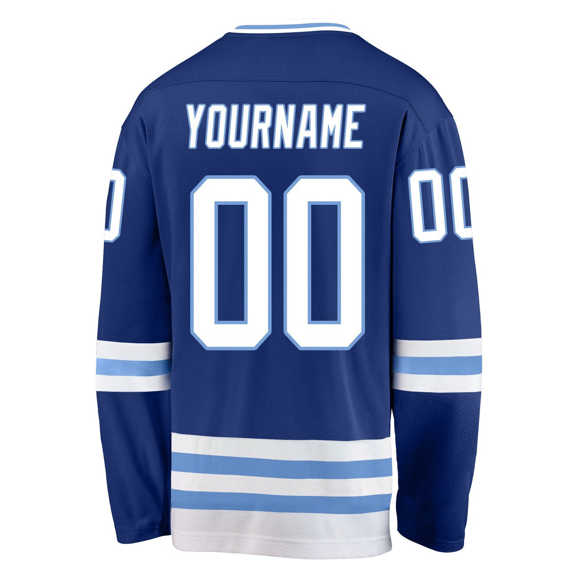 Custom Hockey Jersey - Royal White-Light Blue - Style Royal0194