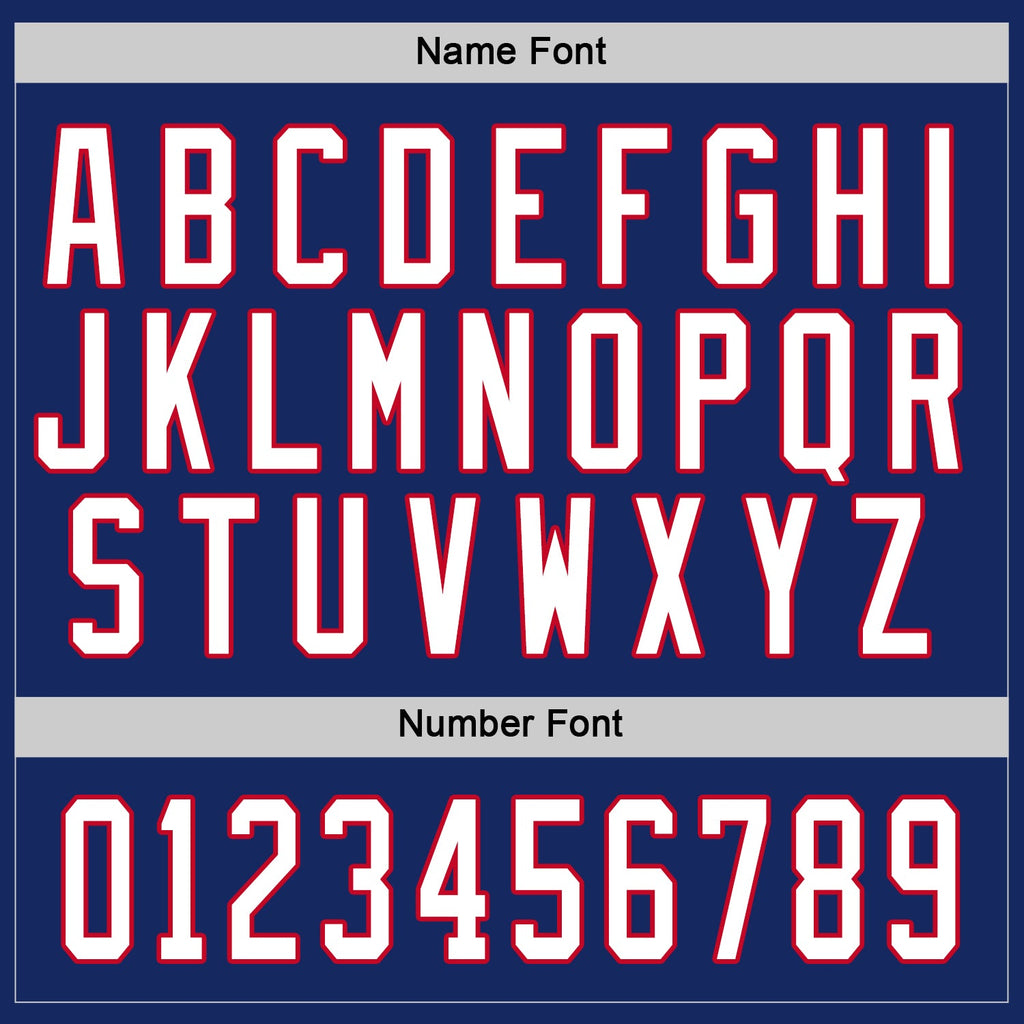 Custom Hockey Jersey - Royal White-Red