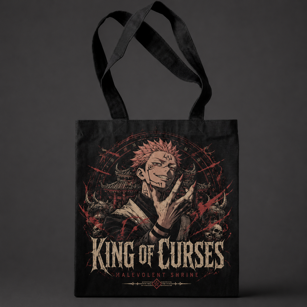 Ryomen Sukuna Jujutsu Kaisen Anime Canvas Tote Bag - King Of Curses - Style 04