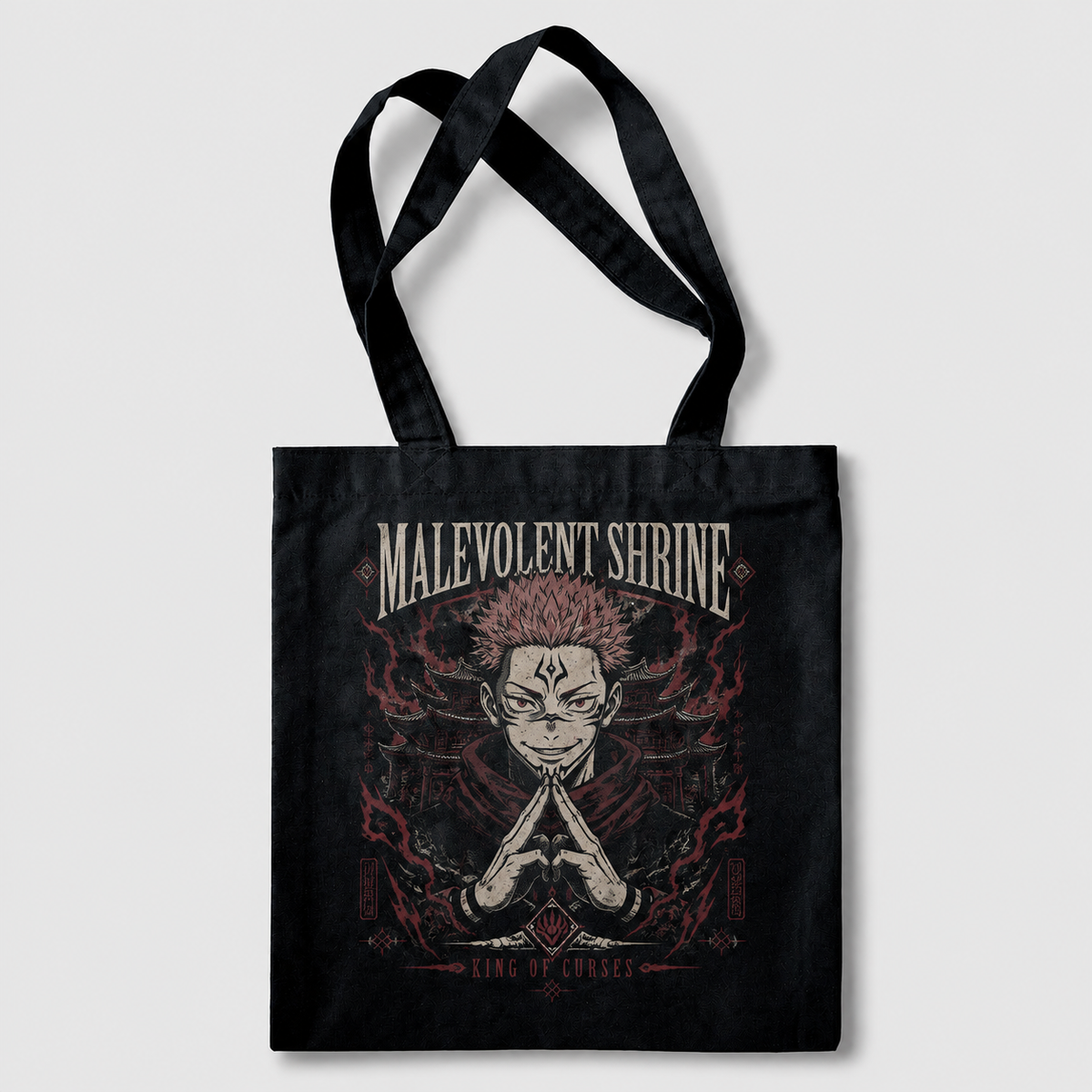 Ryomen Sukuna Jujutsu Kaisen Anime Canvas Tote Bag - Malevolent Shrine