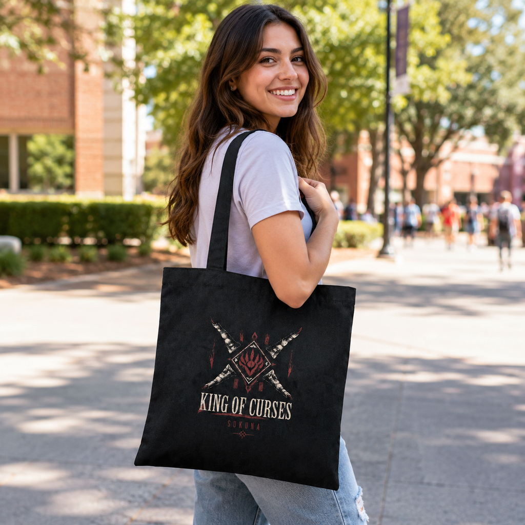 Ryomen Sukuna Jujutsu Kaisen Anime Canvas Tote Bag - Malevolent Shrine