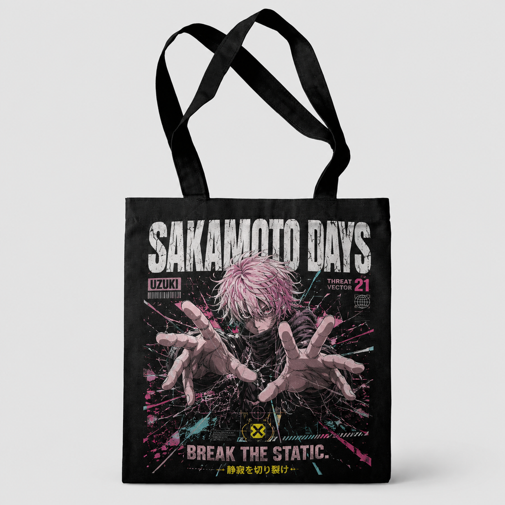 Sakamoto Days Anime Canvas Tote Bag - Break The Static