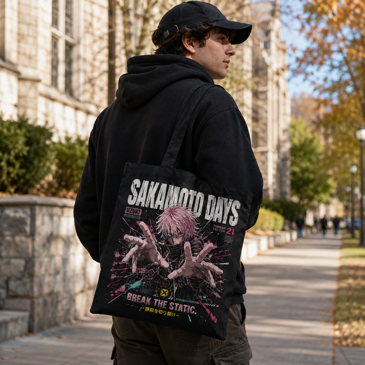 Sakamoto Days Anime Canvas Tote Bag - Break The Static