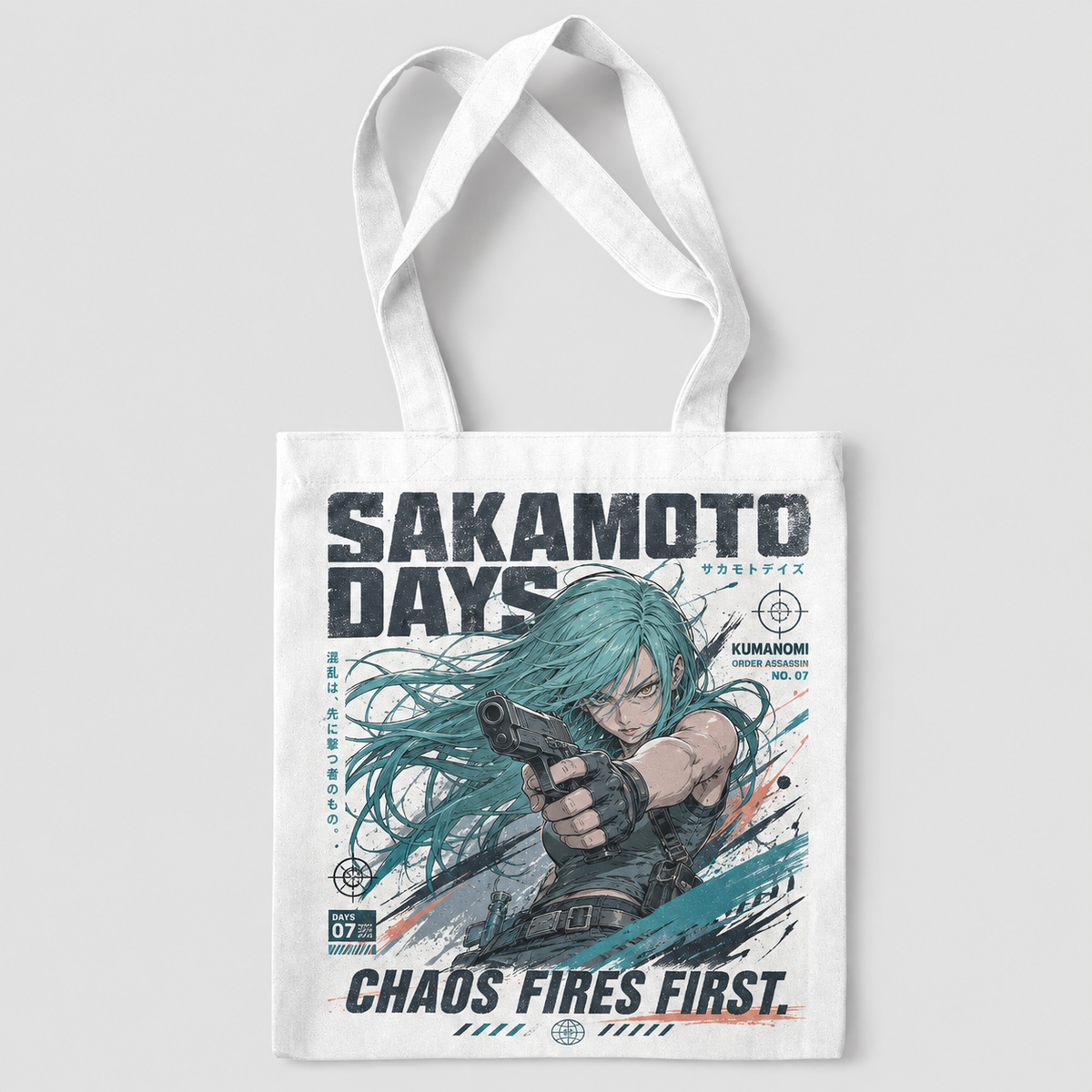 Sakamoto Days Anime Canvas Tote Bag - Chaos Fires First