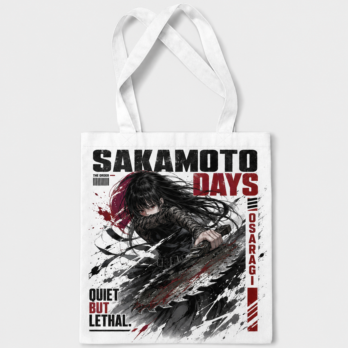 Sakamoto Days Anime Canvas Tote Bag - Quiet But Lethal
