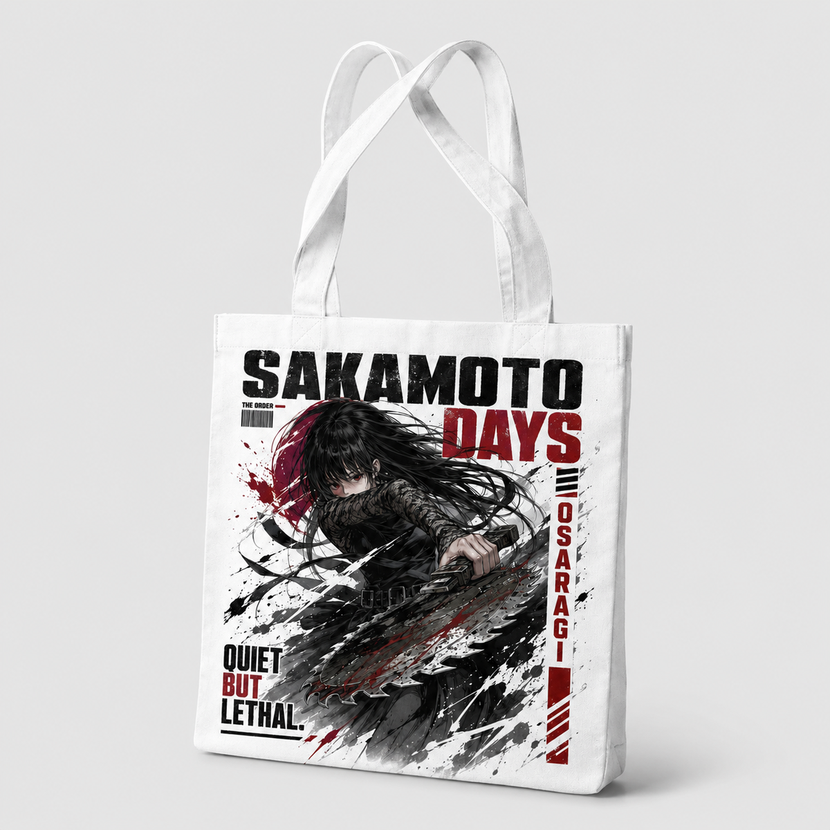 Sakamoto Days Anime Canvas Tote Bag - Quiet But Lethal