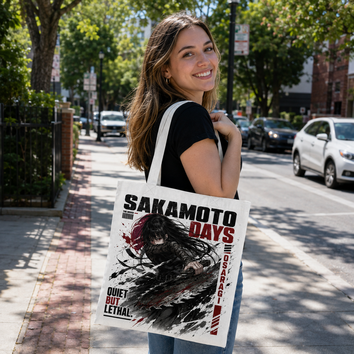 Sakamoto Days Anime Canvas Tote Bag - Quiet But Lethal