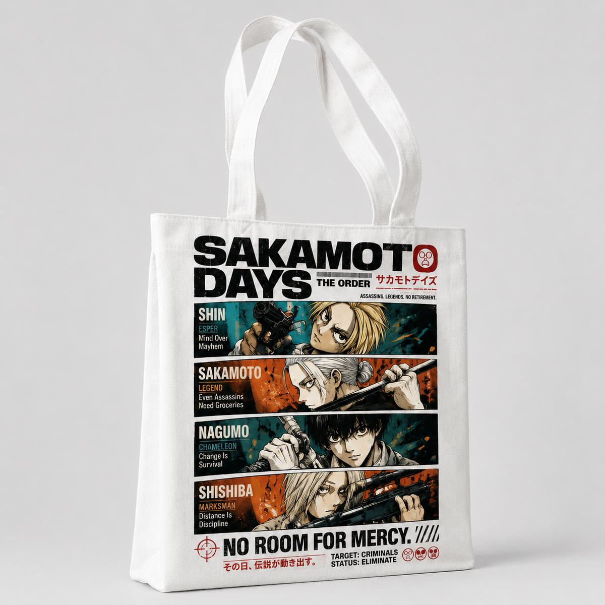 Sakamoto Days Anime Canvas Tote Bag - The Order Roster