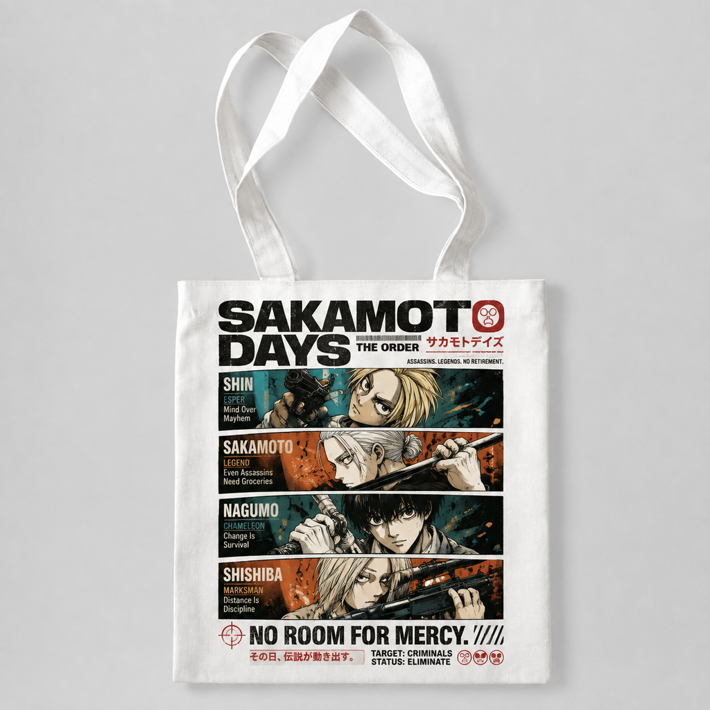 Sakamoto Days Anime Canvas Tote Bag - The Order Roster
