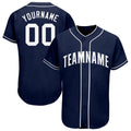 Custom Baseball Jersey - Navy White