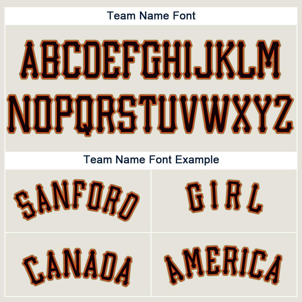 Custom Baseball Jersey - Cream Black Orange-Old Gold