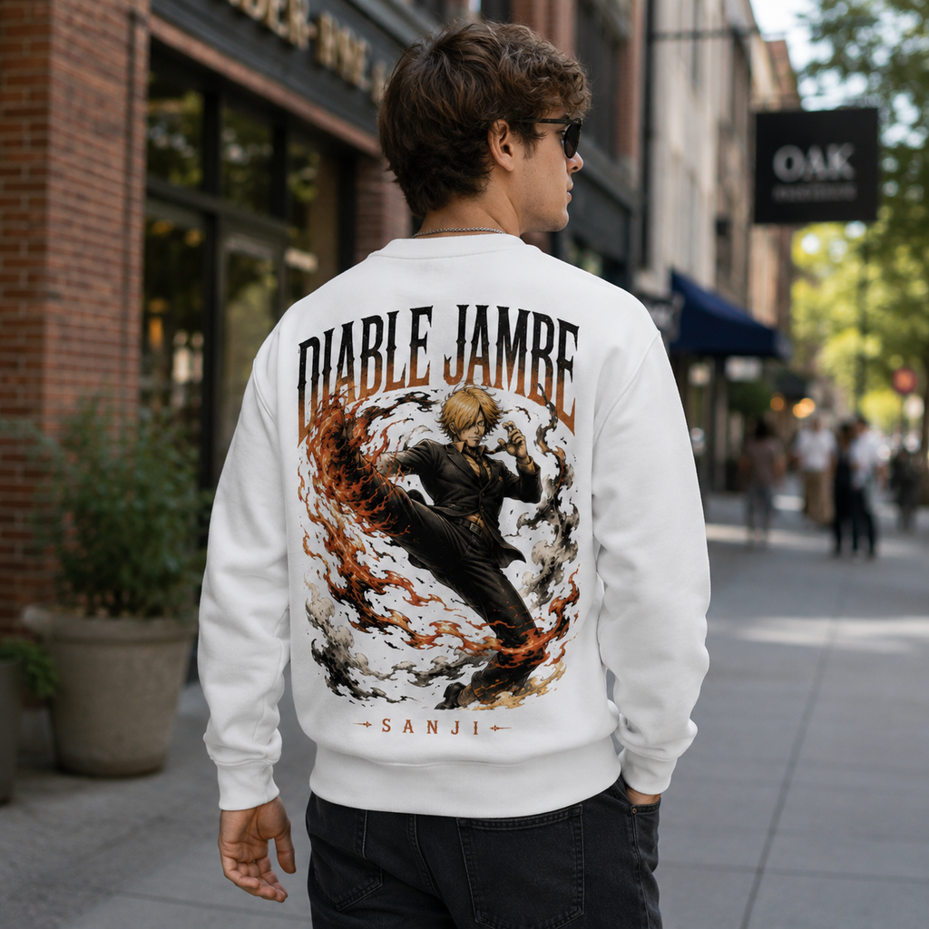 Sanji One Piece Anime Sweatshirt - Diable Jambe