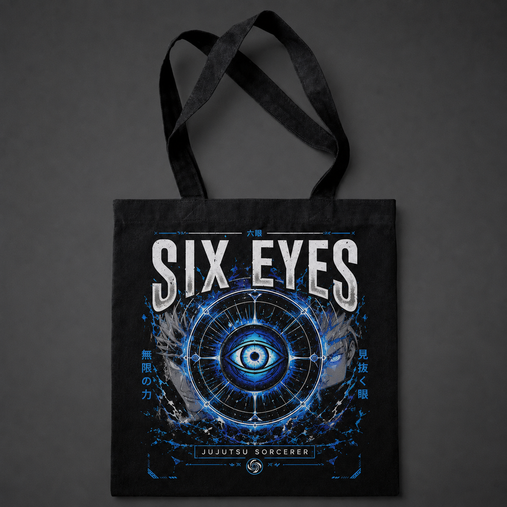 Satoru Gojo Jujutsu Kaisen Anime Canvas Tote Bag - Limitless Blue