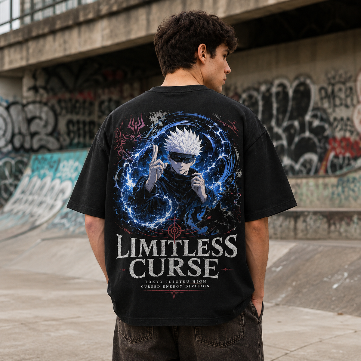 Satoru Gojo Jujutsu Kaisen Anime Graphic Tee - Limitless Curse