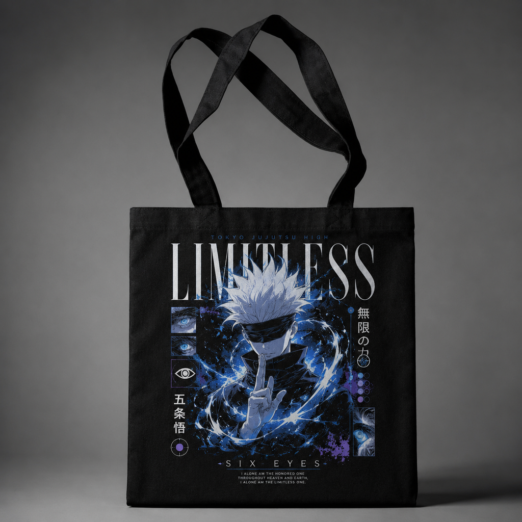 Satoru Gojo Jujutsu Kaisen Anime Canvas Tote Bag - Limitless Infinity Gojo