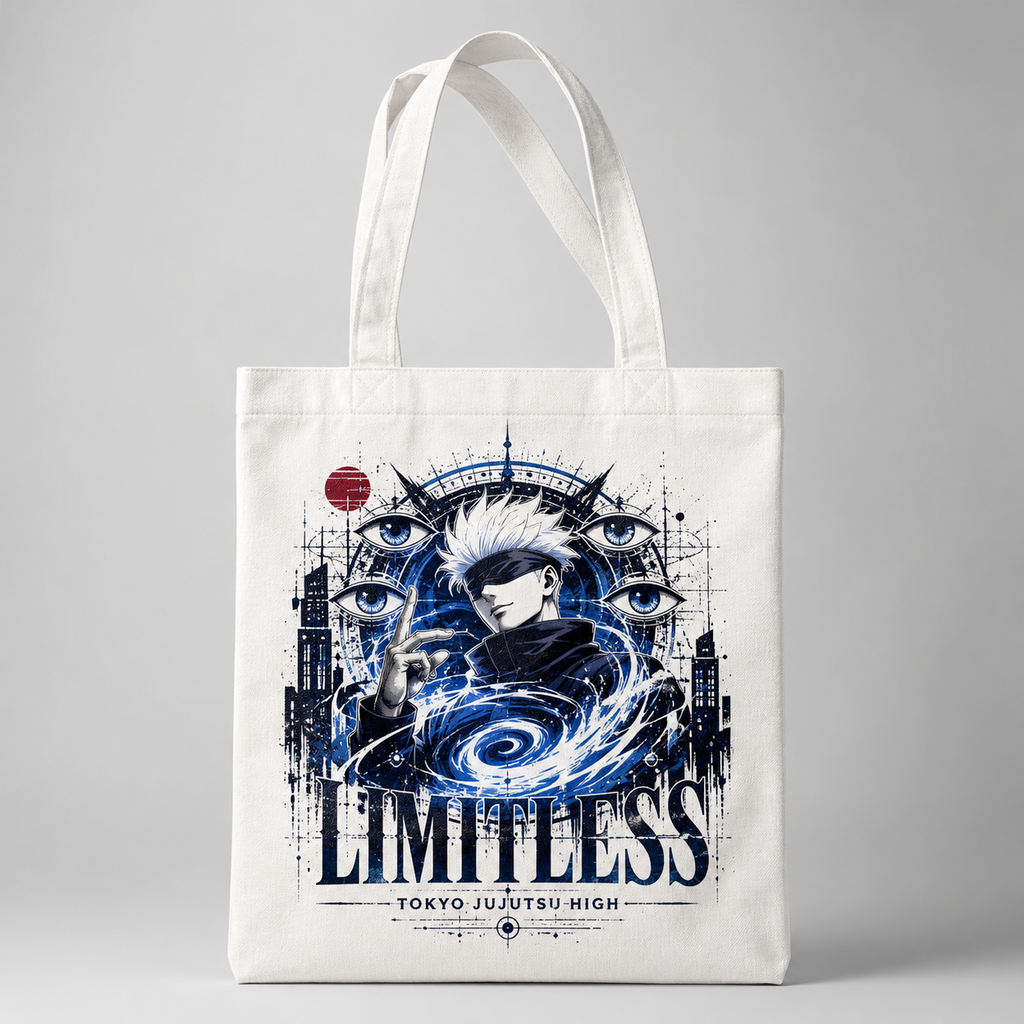 Satoru Gojo Jujutsu Kaisen Anime Canvas Tote Bag - Limitless Infinity