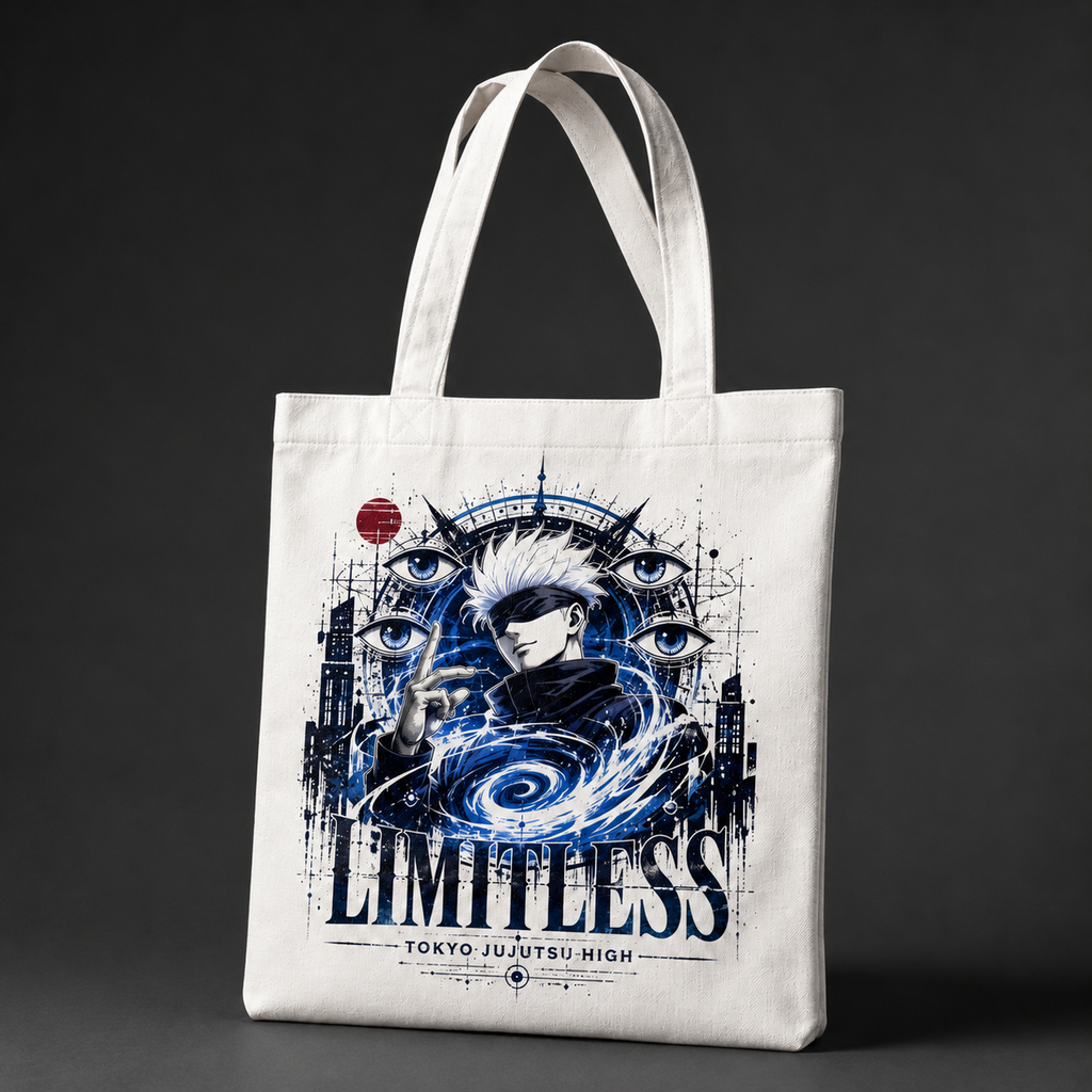 Satoru Gojo Jujutsu Kaisen Anime Canvas Tote Bag - Limitless Infinity