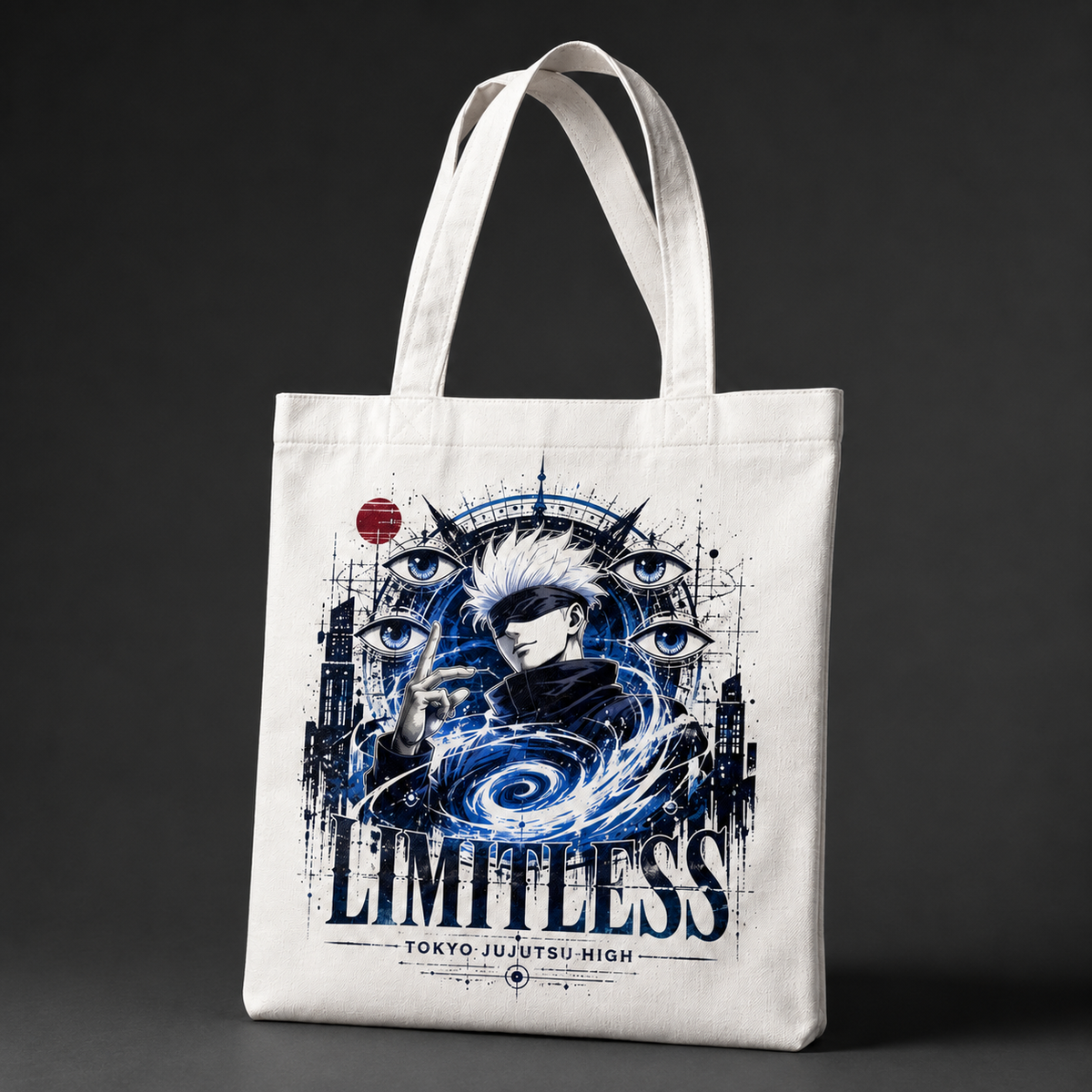 Satoru Gojo Jujutsu Kaisen Anime Canvas Tote Bag - Limitless Infinity
