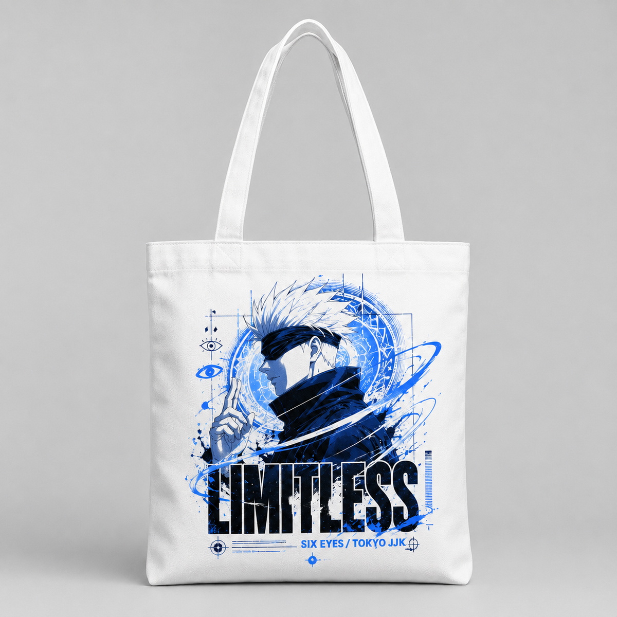 Satoru Gojo Jujutsu Kaisen Anime Canvas Tote Bag - Limitless Six Eyes