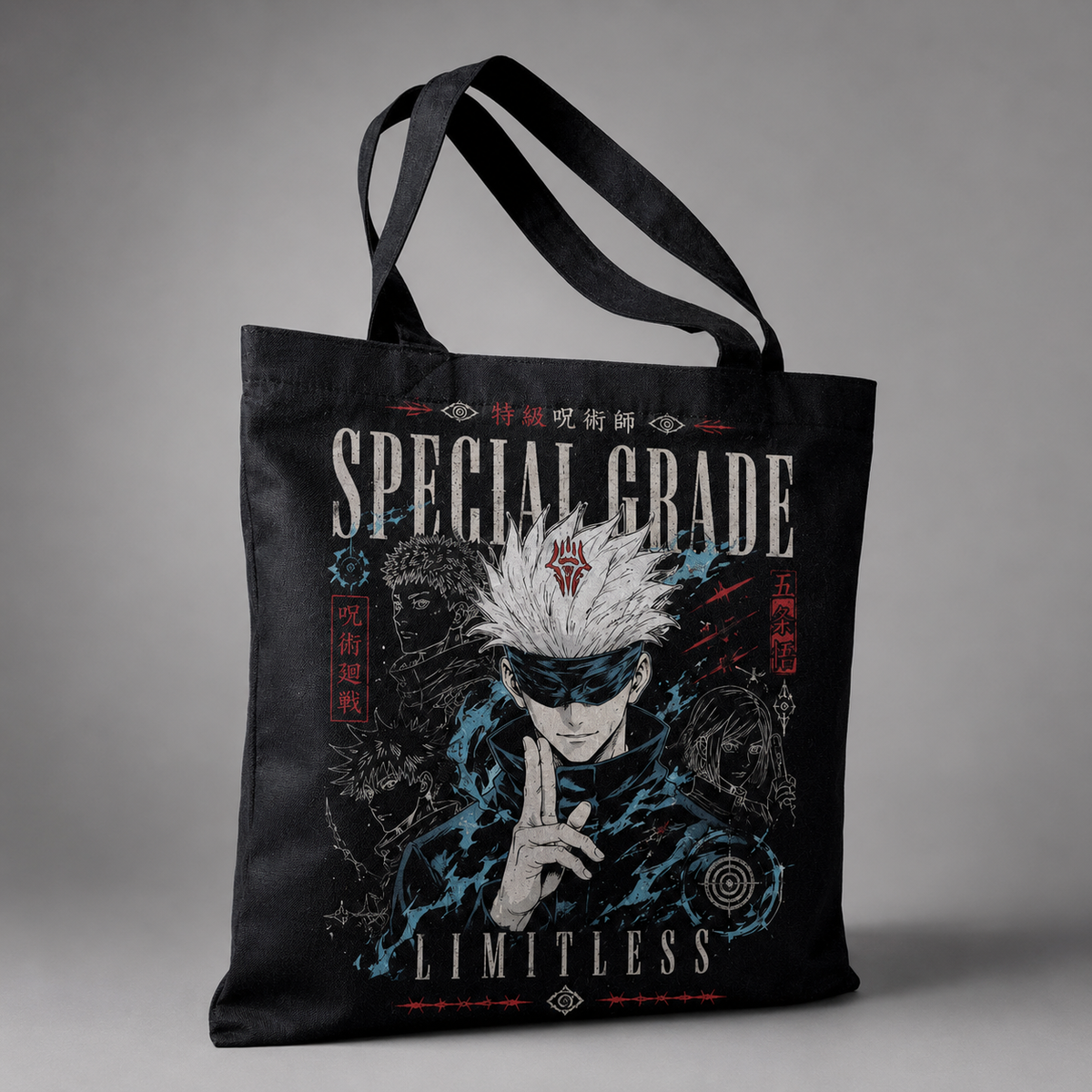 Satoru Gojo Jujutsu Kaisen Anime Canvas Tote Bag - Special Grade Sorcerer