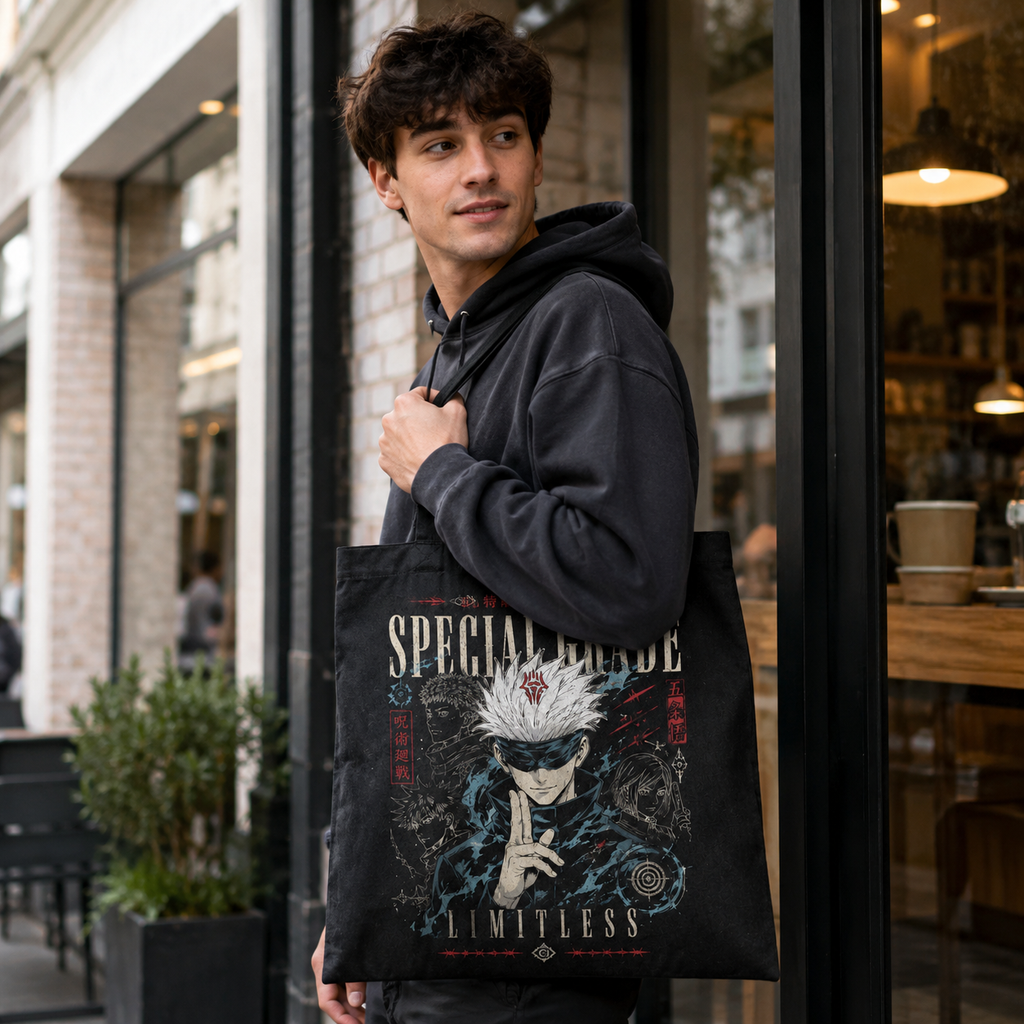Satoru Gojo Jujutsu Kaisen Anime Canvas Tote Bag - Special Grade Sorcerer