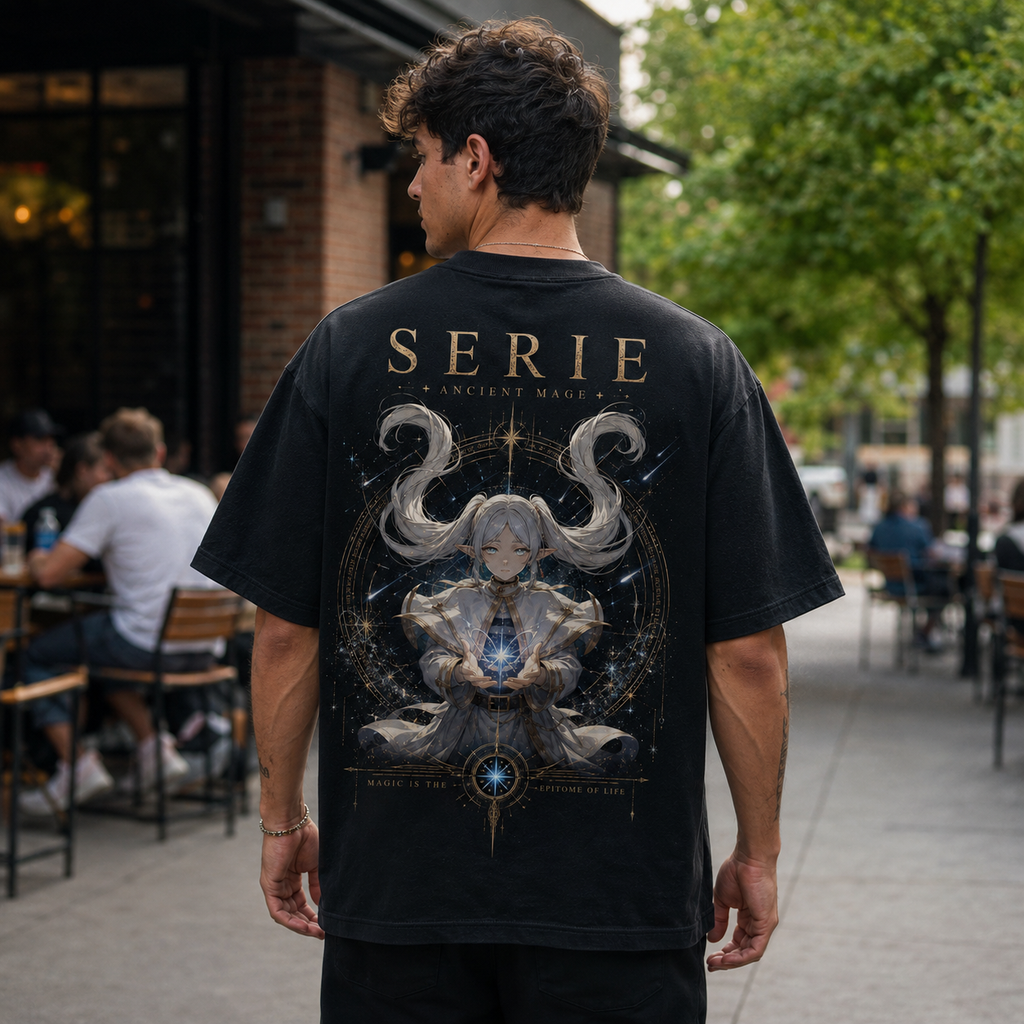 Serie Frieren Anime Graphic Tee - Ancient Mage